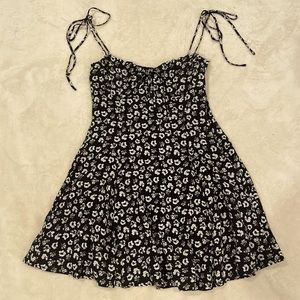 Black and white ditzy print sundress XS